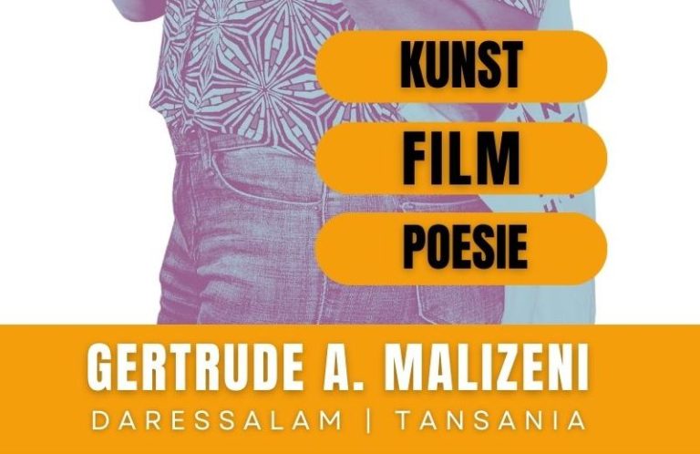 Kunst- und Kulturveranstaltung mit dem Namen Gertrude A. Malizeni aus Daressalam, Tansania.