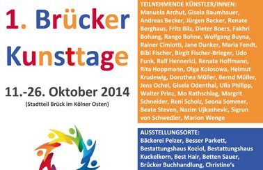 Plakat für die 1. Brücker Kunsttage mit Daten
